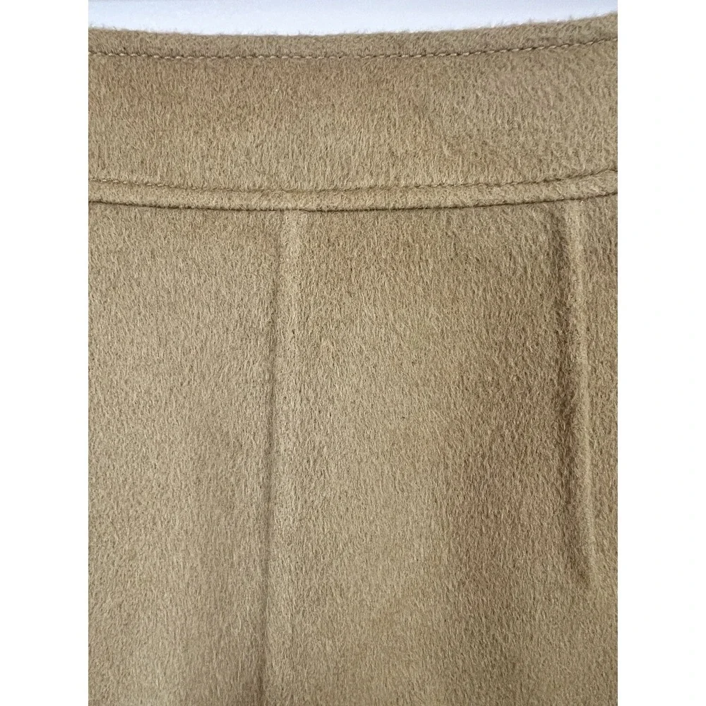 Michael Kors Skirt Women 2 Camel Tan Button‎ Front Wool Blend Mini Made In Italy